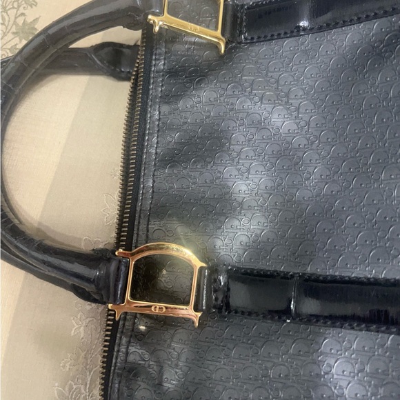 SOLD!!!! CHRISTIAN DIOR EMBOSSED LOGO BOSTON - HANDBAG - Picture 11 of 15